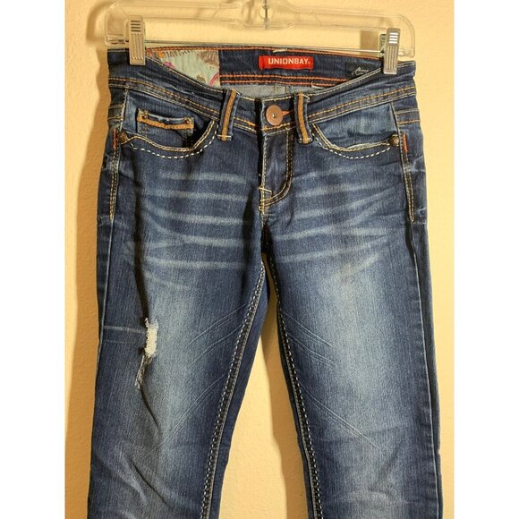 Unionbay Skinny Boot Denim Blue Jeans Womens Size 31x29 AD2 - Picture 2 of 7